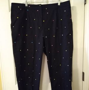 Briggs New York 20W black polka dot capris- CUTE!